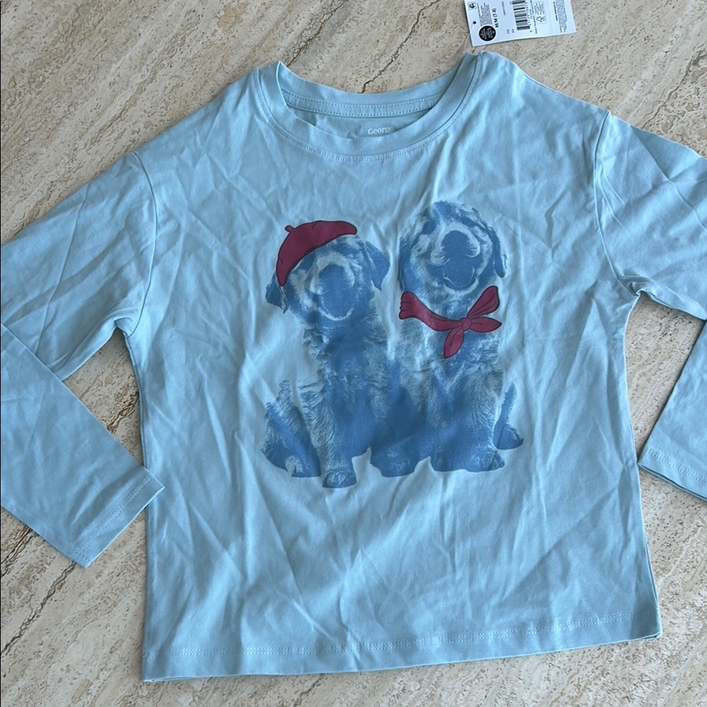 4 for 20$ / 🆕 NWT Blue Kids Shirt with Dog Print